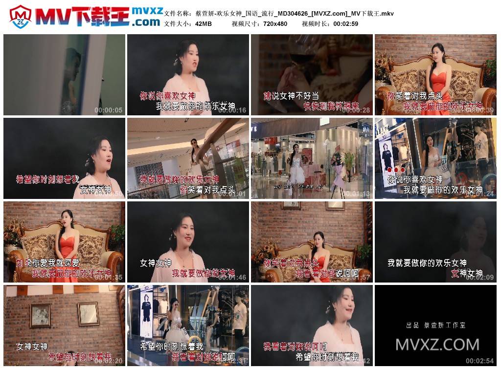 蔡萱妍-欢乐女神_国语_流行_MD304626